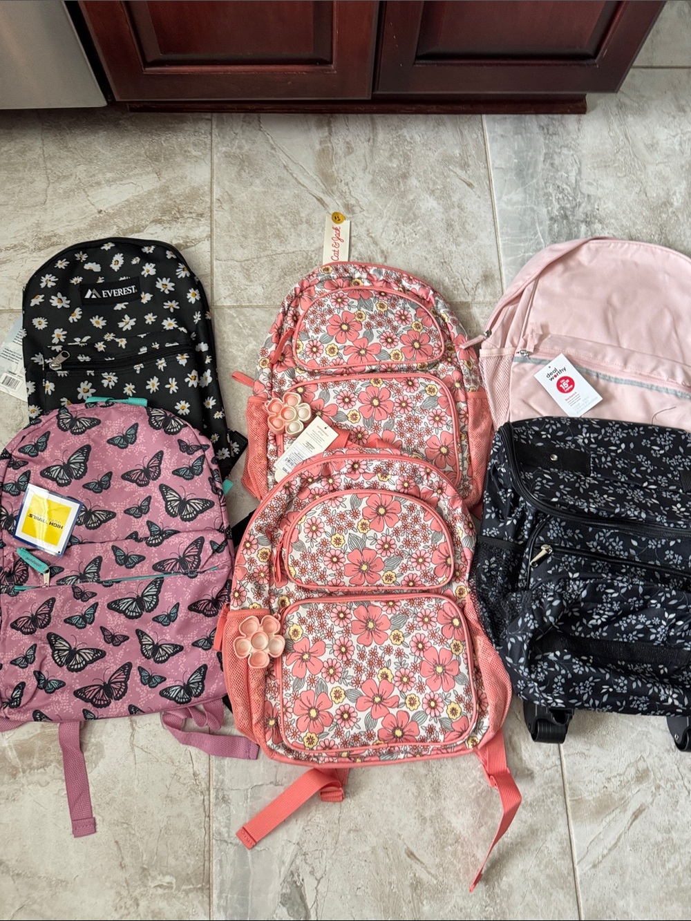 Kids Floral Pink Backpack - Durable Kids Accessory 6 Back to School